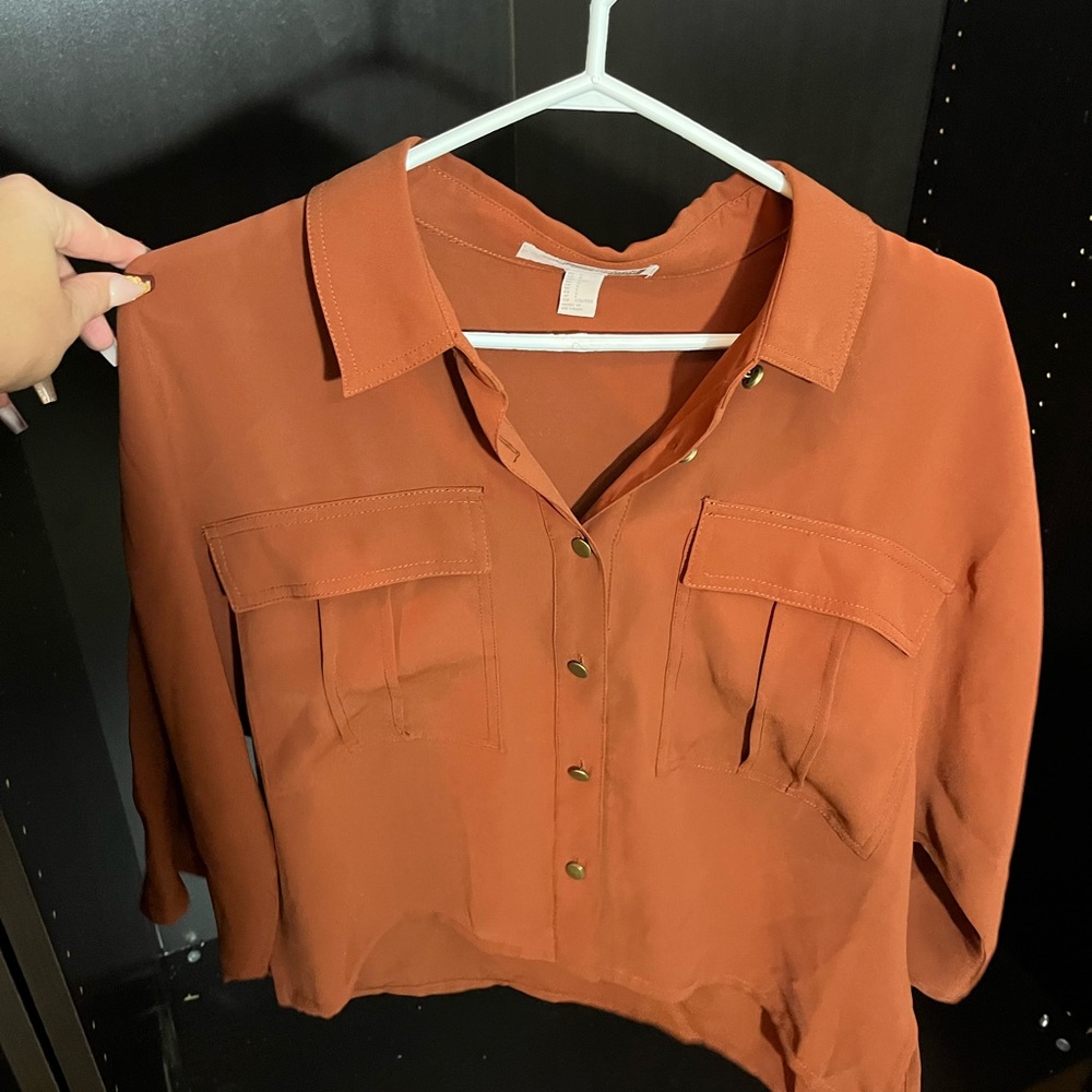 Burnt-Orange Blouse